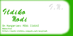 ildiko modi business card